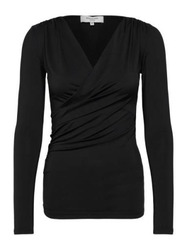 Rwsbillie Ls V-Neck Black Rosemunde