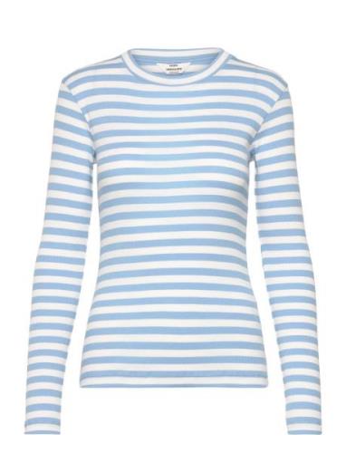 2X2 Cotton Stripe Tuba Tee Ls Blue Mads Nørgaard