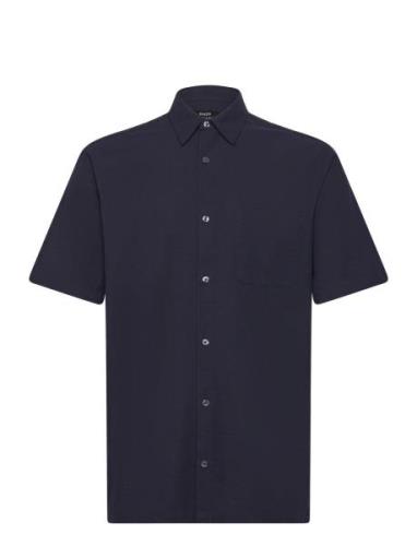 Grida Cotton Victor Shirt Ss Blue Mads Nørgaard