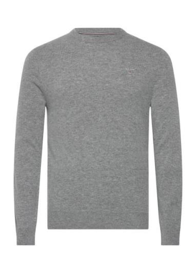 Extrafine Lambswool C-Neck O/S Grey GANT