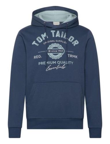 Hoodie With Print Navy Tom Tailor