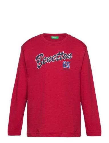 T-Shirt L/S Red United Colors Of Benetton