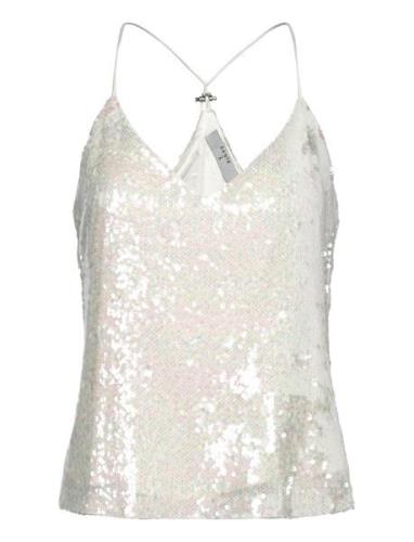 D6Punch Sequins Singlet White Dante6