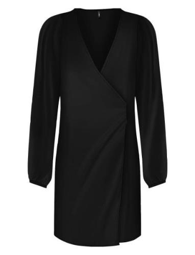 Onlalma Life Vis L/S Gina Dress Solid Black ONLY