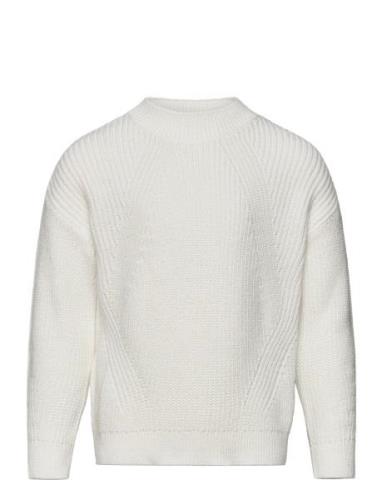 Ribbed Knit Sweater White Mango