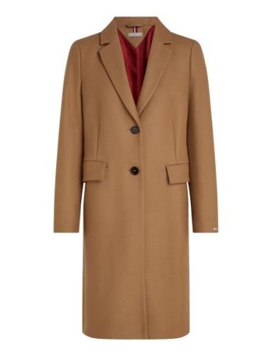 Wool Blend Classic Coat Beige Tommy Hilfiger