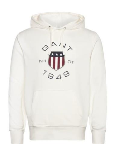 Print Sweat Hoodie White GANT