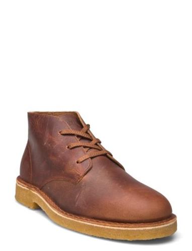 Slhricco Leather Chukka Boot Brown Selected Homme