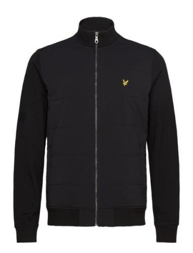 Hybrid Baffled Track Jacket Black Lyle & Scott