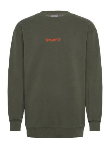 Micro Logo Graphic Loose Crew Green Superdry