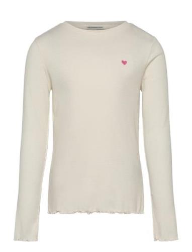 Embroidered Rib Longsleeve Cream Tom Tailor