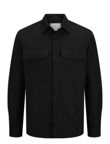 Jprraymond Melange Solid Ls Overshirt Sn Black Jack & J S