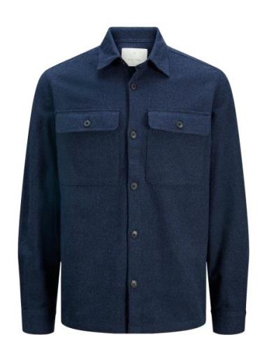 Jprraymond Melange Solid Ls Overshirt Sn Blue Jack & J S