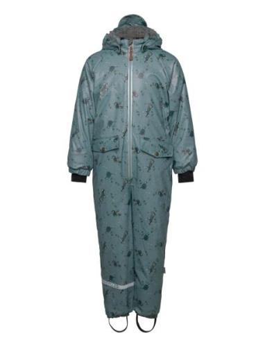 Pu Snow Suit Recycled - Aop Blue Mikk-line