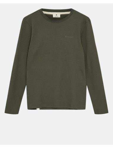 Akkikki L/S Waffle Tee Green Anerkjendt