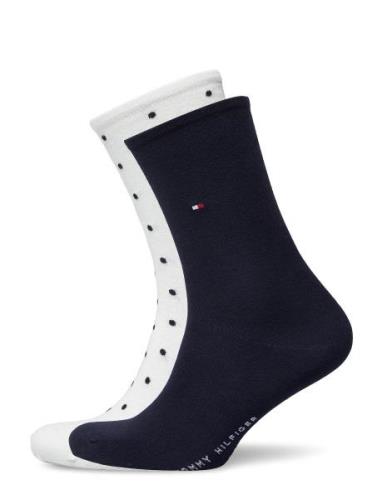 Th Women Sock Dot 2P White Tommy Hilfiger