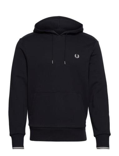 Tipped Hooded Sweatshirt Blue Fred Perry