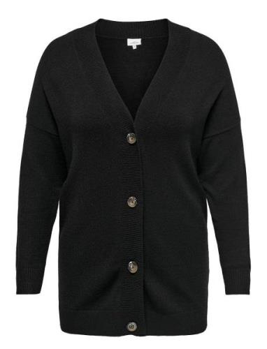 Caresly Ls Button Cardigan Knt Noos Black ONLY Carmakoma