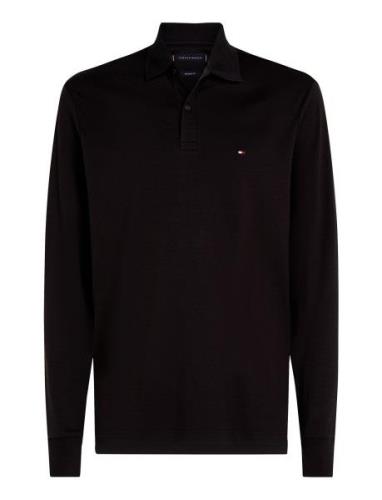 L/S Liquid Cotton Reg Polo Black Tommy Hilfiger