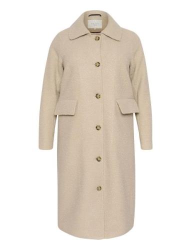 Kcannelene Coat Beige Kaffe Curve