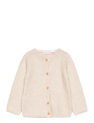 Button Knit Cardigan Cream Mango