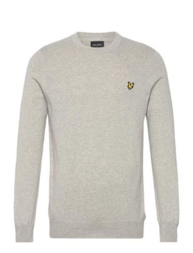 Cotton Merino Crew Neck Jumper Grey Lyle & Scott