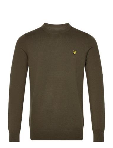 Cotton Merino Crew Neck Jumper Khaki Lyle & Scott