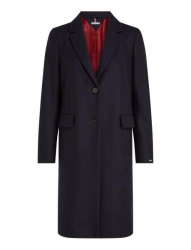 Wool Blend Classic Coat Navy Tommy Hilfiger