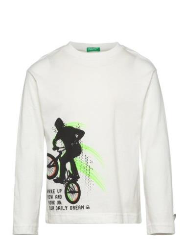 T-Shirt L/S White United Colors Of Benetton