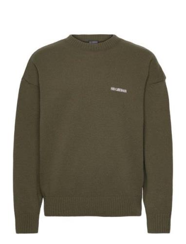 Logo Relaxed Knit Sweater Green HAN Kjøbenhavn