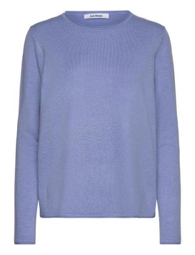 Srmarla O-Neck Roll Edge Knit Blue Soft Rebels