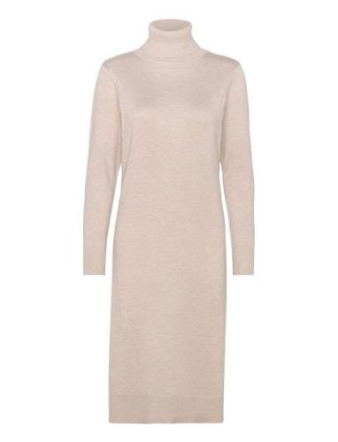 Milasz Roll Neck Long Dress Beige Saint Tropez