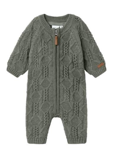 Nbmwrilla Wool Ls Knit Suit Green Name It