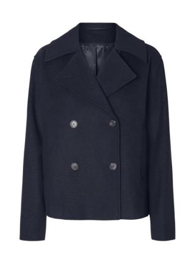 Slfalma Short Wool Jacket Noos Navy Selected Femme