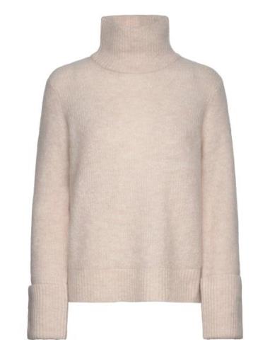 Slfsia Ras Ls Knit High Neck Cream Selected Femme