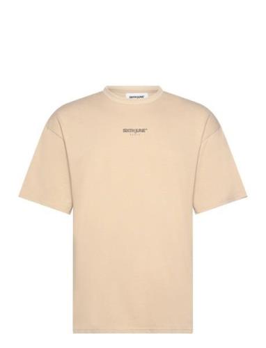 Samourai Printed O/S Ss Tshir Beige SIXTH JUNE