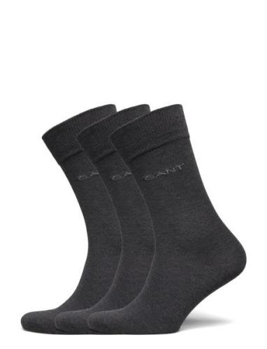 Mercerized Cotton Socks 3-Pack Grey GANT