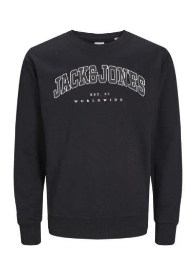 Jjecaleb Varsity Sweat Crew Neck Sn Jnr Black Jack & J S