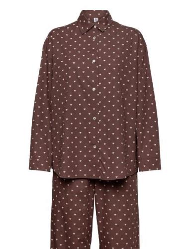 Amor Pyjamas Set Brown Becksöndergaard