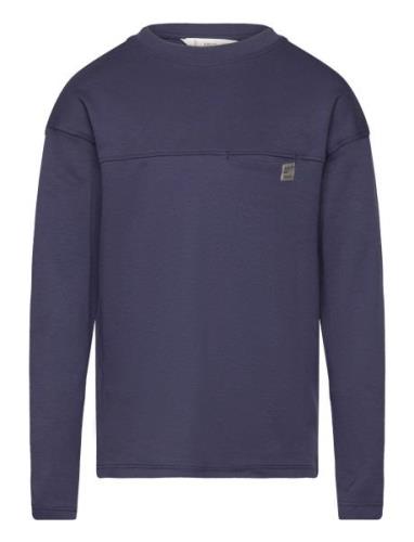 Long Sleeve Cotton T-Shirt Navy Mango