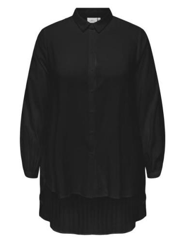 Carfreyja L/S Long Shirt Wvn Black ONLY Carmakoma