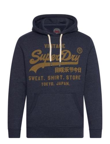 Classic Vl Graphic Hoodie Navy Superdry