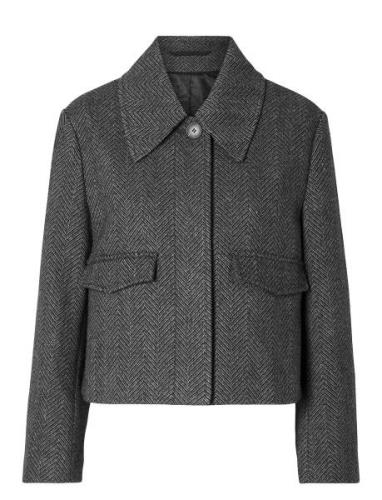 Slfhenny Short Wool Jacket Grey Selected Femme