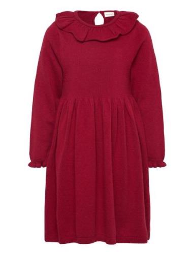 Dress Ls Knit Red Minymo