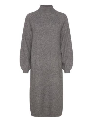 Yasbalis Ls Funnel Knit Dress S. Noos Grey YAS