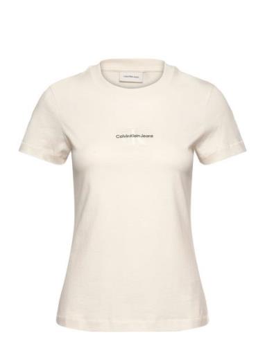 Monologo Slim Tee Cream Calvin Klein Jeans