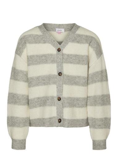 Vmnatahlie Ls V-Nck Cardi Ga Girl Beige Vero Moda Girl