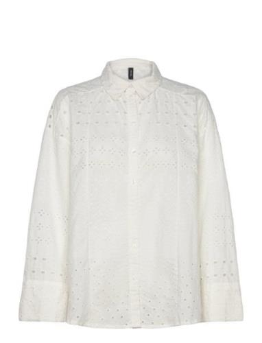 Vmgigi Ls Over D Shirt Wvn Ga White Vero Moda