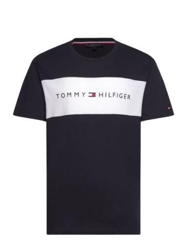 Ss T-Shirt Block Logo Navy Tommy Hilfiger