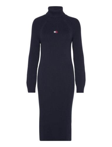 Tjw Mockneck Badge Sweater Dress Navy Tommy Jeans